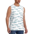 thumbnail image 2 of Fotbe Cute Shark Men's Camiseta sin Mangas Estampada para Hombres, Playera Casual para Gimnasio, Entrenamiento, Playa-3X-Large, 2 of 7
