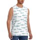 thumbnail image 2 of Fotbe Cute Shark Men's Camiseta sin Mangas Estampada para Hombres, Playera Casual para Gimnasio, Entrenamiento, Playa-XX-Large, 2 of 7