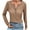 Brown, variant on WREESH Womens Fashion T-Shirts V Neck Solid Color Pullover Regular Fit Button Henley Long Sleeve Tops Button Casual T-Shirt Top Blouse Beige
