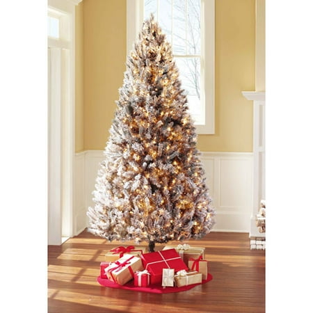 holiday time 7 5ft pre lit winter frost pine tree holiday time 7 5ft pre lit winter frost pine tree