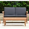 thumbnail image 2 of Amazonia Montein Teak Finish 4 Pieces Patio Conversation Set with Comfortable Cushions, Black, 2 of 11