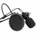 thumbnail image 7 of BM800 Condenser Studio Microphone Kits Novashion 8 Pcs/Set, 20 to 20,000 Hz Mic, 8.2 ft Cable, with Adjustable Mic Stand, USB Sound Adapter, Nylon Filter, Metal Shock Mount, Windscreen, 7 of 7