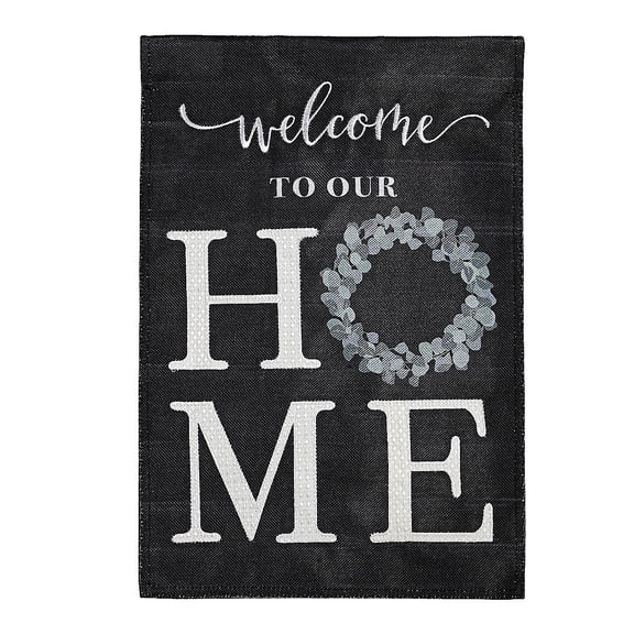 Evergreen Eucalyptus Welcome Garden Burlap Flag 12.5 x 18 Inches Indoor Outdoor Decor