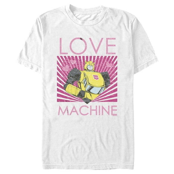 Men's Transformers Bumblebee Love Machine Graphic Tee White X Large