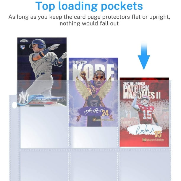 576 Baseball Card Sleeves Trading Photocard Binder Sheets
