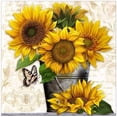 thumbnail image 1 of Kit de pintura de diamante 5D, manualidades, lienzo, decoración de pared del hogar, girasoles, 30x30cm, 1 of 5