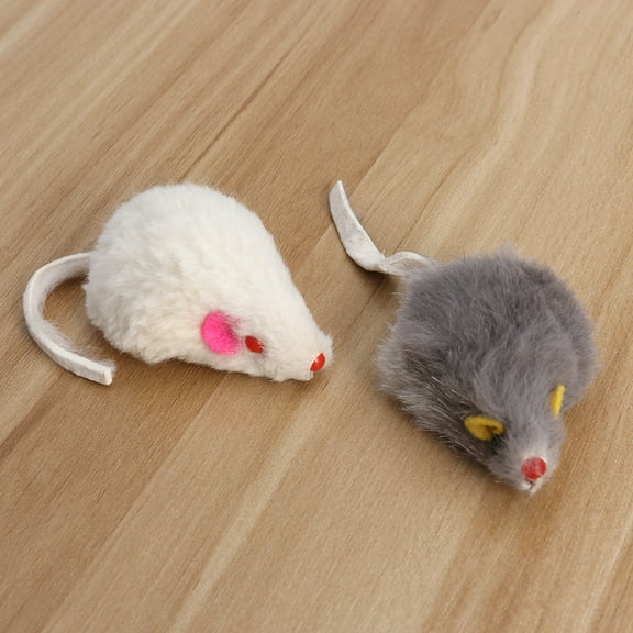 RENACLIPY 5-Pack Soft Plush Mouse Cat Toys, Colorful Kitten Playthings for Interactive Pet Fun and Entertainment