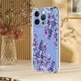 thumbnail image 6 of Compatible with iPhone 15 Pro Case Clear with Flower Design, Cute Soft Silicone TPU Floral Aesthetic Women Girls Transparent Protective Shockproof Anti-Scratch Anti-Yellow Phone Cover, E, 6 of 9
