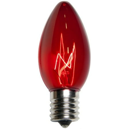 Wintergreen Lighting C9 Triple Dipped Transparent Bulb (Set of 25)