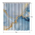 thumbnail image 5 of Blue Marble Gold Line Pattern Shower Curtain 72"x72" ,Bathroom Decorative Shower Curtains Set with 12 Hooks,Modern Waterproof Washable Shower Curtain, 5 of 6