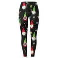 thumbnail image 5 of Fiaer Christmas Women Leggings Trendy Slim Fit Yoga Pants Santa Reindeer Snowflake Candy Sticks Graphic High Waisted Stretch Workout Trousers Black2 S, 5 of 5