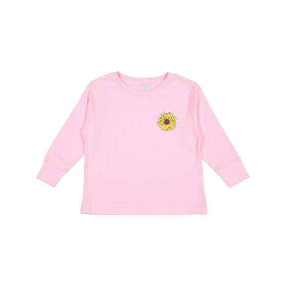 Inktastic Pocket Full of Sunshine Sunflower Boys or Girls Long Sleeve Toddler T-Shirt