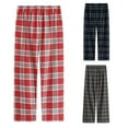 thumbnail image 3 of Womens Plaid Pajamas Pants Comfy Elastic Waist Wide Leg Lounge Pant Loose Casual Lightweight Sleepwear Coffee L, 3 of 3