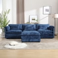thumbnail image 5 of LUCKHAO 110 Inch Extra Large Modular Sectional L-Shape Sofa, Modern Chenille Fabric U-Shaped 3 Seat Sofa,with movable Ottoman, for Living Room, Office, Reception Room, 5 of 18