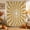 Yellow, Amber, Mustard, Ochre, variant on Bohemia Shower Curtain, Waterproof Shower Curtains for Bathroom, Retro Abstract Simple Sun Sunshine Aesthetic Green Washable Fabric Bathtub Curtain Set Bath Decor with 12 Hooks Standard 72"x72"