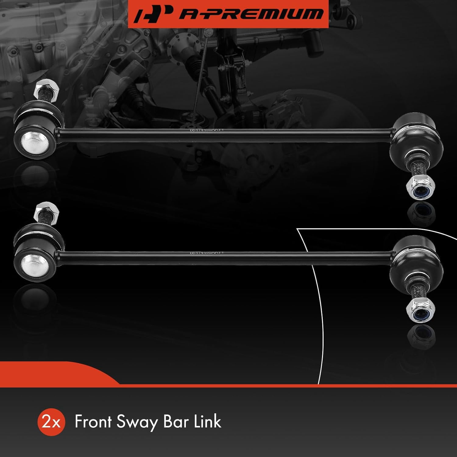 A-Premium 2Pcs Front Sway Bar Link Stabilizer Link Kit Compatible with Dodge Caliber 2007-2008, Chrysler Sebring 2007-2008