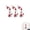 Big Red (Black Branch), variant on Cherry Blossom Patches, Embroidered Floral Applique, Iron-on Flower Branch Patches for DIY Clothing Repair and Craft Decoration,3pcs