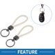 thumbnail image 2 of Llavero de coche Unique Bargains Llavero universal con anillo para llaveros para casa para mujeres de cuero aleación de zinc blanco 2Pcs, 2 of 6