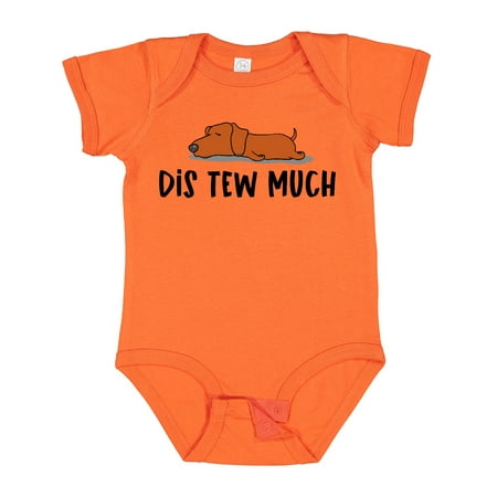 

Inktastic Napping Dis Tew Much Daschund Weiner Dog Brown Boys or Girls Baby Bodysuit
