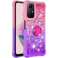 thumbnail image 2 of Slim Fit Phone Case for Redmi Note 12s, Bling Shiny Quicksand Effect TPU Bumper Case with Four Corners Heavy Anti-Fall Protection Case for Redmi Note 12s,Pink Purple, 2 of 7