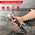 thumbnail image 3 of 2024 New Hydraulic Flaring Tool Kits, 45° Double Flaring Tools, 33PCS Flaring Dies, Brake Repair Tool for 3/16"-1/2", with Tube Cutter and Deburrer, for Copper Line, Steel Pipe Automotive Repair, 3 of 8