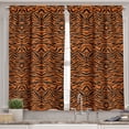 thumbnail image 2 of Ambesonne Safari Valance & Curtain, Jungle Tiger Skin Stripes, 55"x30", Orange and Charcoal Grey, 2 of 7