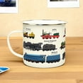 thumbnail image 2 of Gift Republic Trains Locomotive White Enamel Mug Cup, 2 of 2