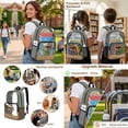 thumbnail image 5 of DISNIMO Clear Backpack, Dachshund Printed 17 Inch Large Backpack with Lunch Box and Pencil Case, Heavy Duty PVC Transparent Bookbag for Elementary Kindergarten Student, 5 of 5