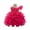 Hot Pink, variant on Toddler Girls Ruffled One Shoulder Party Dress with Bowknot Elegant Layered Tulle Pageant Gown