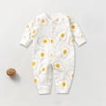 thumbnail image 2 of Bovxnpu Newborn Bodysuits Print Long Sleeve Crewneck Snap Romper Toddler Infant Outfits, 2 of 7