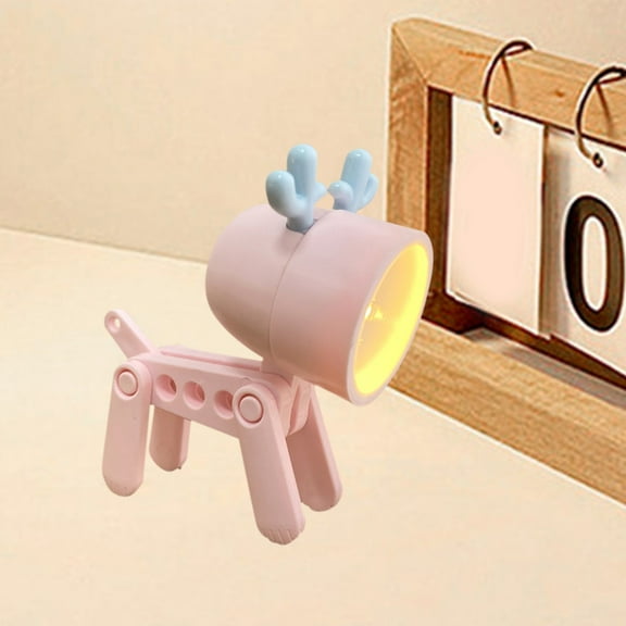 Mini LED Desk Lamp Cute Small Phone Holder,Cute Night Light for Kids,LED Night Light Dog Shape Phone Stand,Portable Reading Table Night Lamp for Kids Students Christmas New Years Birthday Gifts