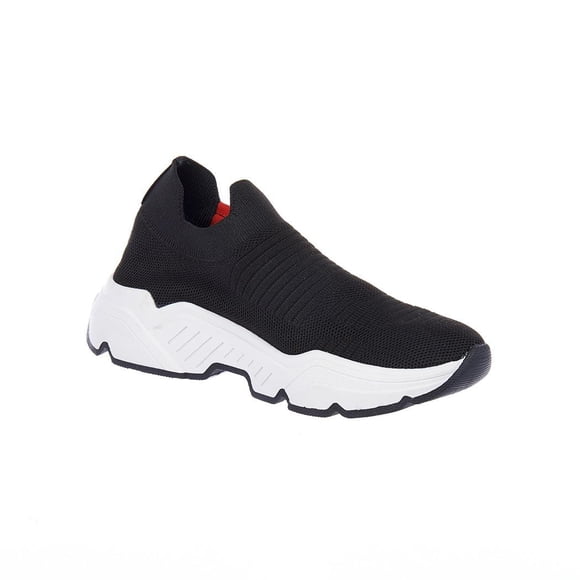 Tenis Dama Textil Negro Moda Casual Urbano Cómodos negro 23
