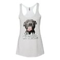 thumbnail image 2 of Wild Bobby, Pitbull to all the Haters Funny, Animal Lover, Women Tri-Blend Racerback Tank Top, Heather White, Small, 2 of 4