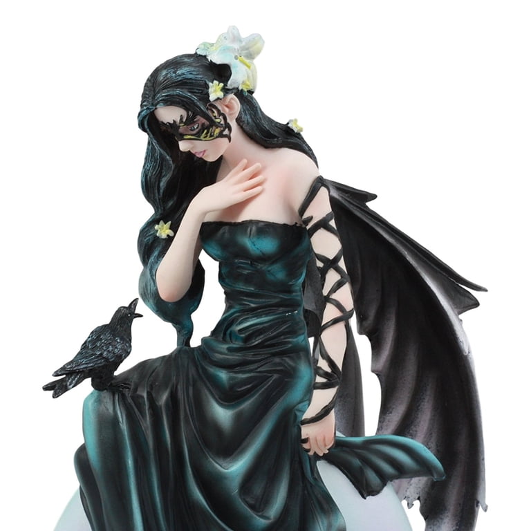 Ebros Large Gothic Lunar Eclipse Raven Fey Fairy Statue 11