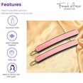 thumbnail image 3 of French Amie Rounded Oblong Small 2.5" Tige Boule Metal Clasp Hair Barrettes (YellowTokyo), 3 of 74