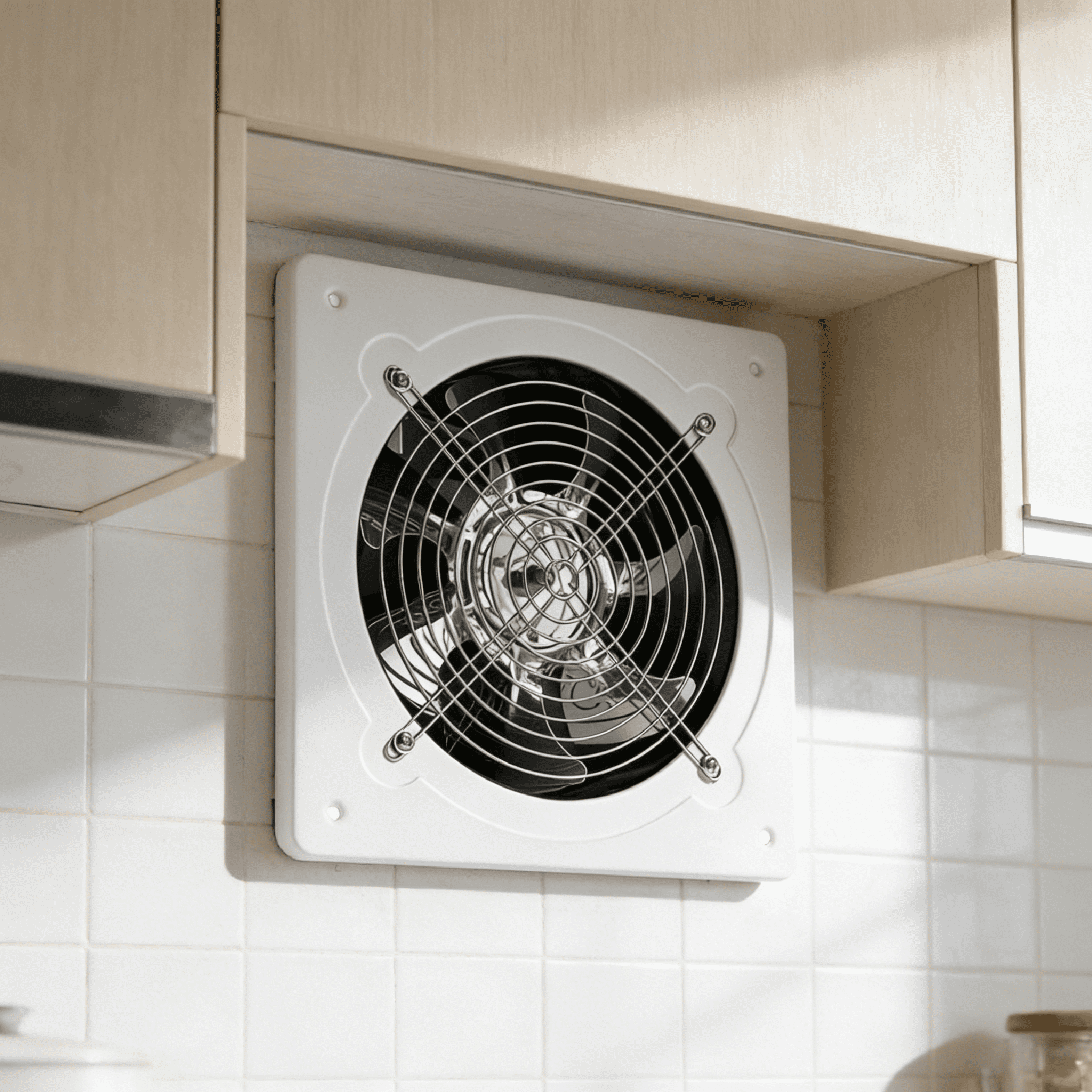 HIBIBUD 2026 New Kitchen Oil Fume Ventilation Fan for Kitchen, Bathroom, Laundry, Garage Silent Exhaust Fan Bathroom Window Mounted Powerful Exhaust Fan