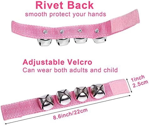 24PCS Band Wrist Bells Jingle Bells Instrument Percussion Musical Party Wrist Bells and Ankle Bells Birthday Gifts Favors Toys for Kids