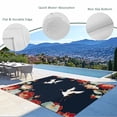 thumbnail image 3 of Navy Blue Crane Outdoor Rug for Patio/Deck/Porch, Non-Slip Large Area Rug 5 x 7 Ft, Vintage Red Teal Spring Floral Botanical Indoor Outdoor Rugs Washable Area Rugs, Camping Rug Carpet Runner, 3 of 8