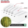 thumbnail image 3 of Bamboo Charging Station for Multiple Devices (White) Wood Device Organizer, Desk Docking Stand for Cell-Phone Charger, Compatible with Apple, Android, iPad, iPhone, Tablet, Laptop, 3 of 5