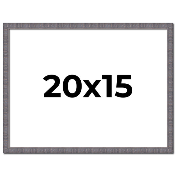 20x15 Frame Blue Kingsley Pewter Solid Wood Picture Frame Width 0.75 Inches |Interior Depth 0.5