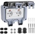 thumbnail image 1 of Enchufe múltiple, adaptador de enchufe 3 en 1 Schuko Ac 250v/16a, 3680w Max, enchufe portátil de la placa de pared para la oficina, hogar, viaje Feliz Sencillez, 1 of 4
