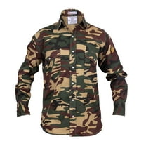 Flame Resistant FR Shirt – Military Camo - 2XL - 100%C – 7 oz