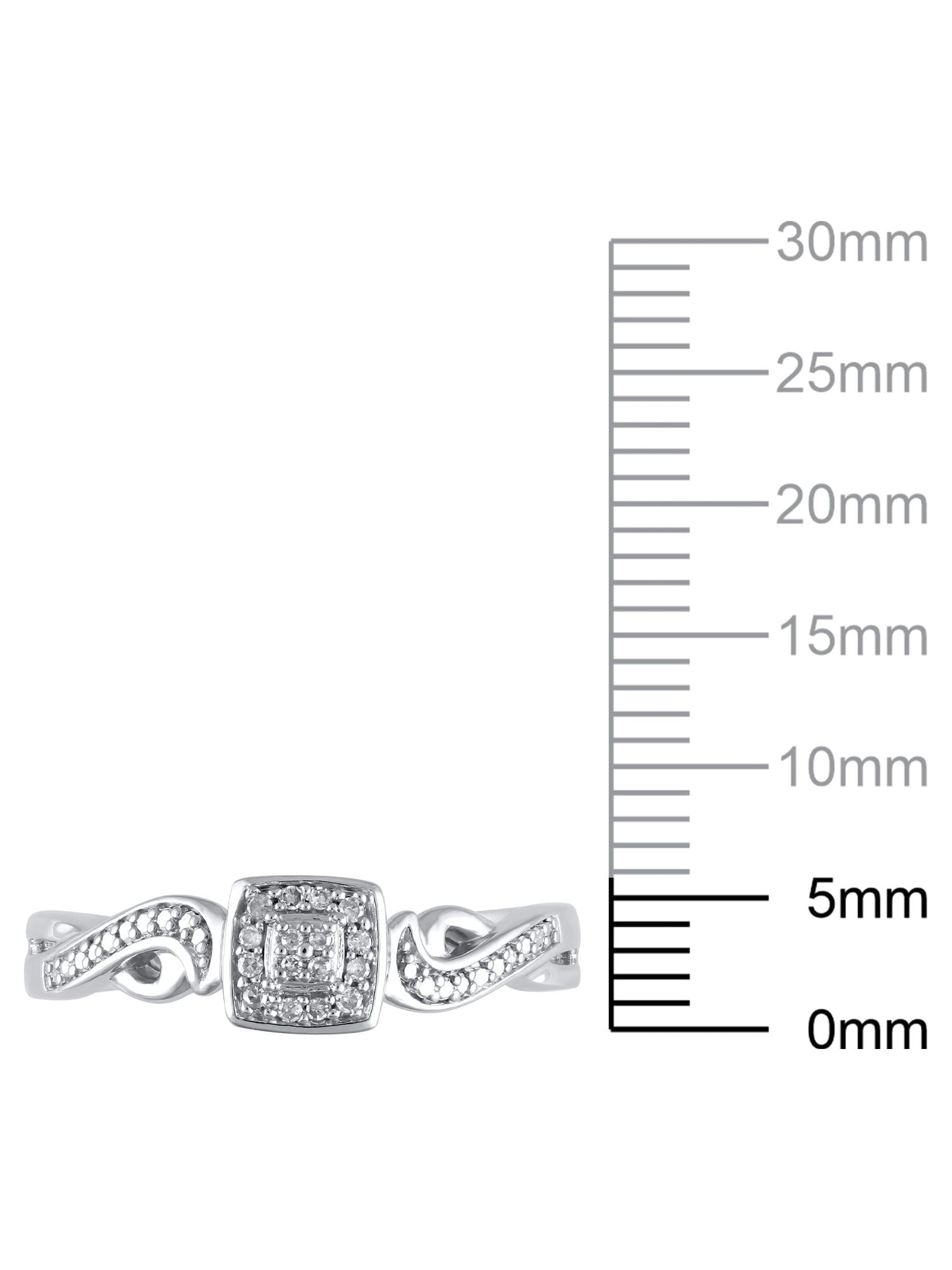 1/20 Carat T.W. (I3 clarity, I-J color) Hold My Hand Diamond Promise Ring in Sterling Silver, Size 4