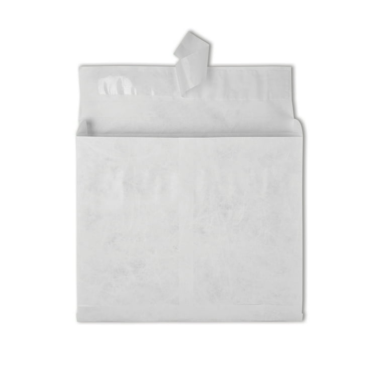 Heavyweight 18 lb Tyvek Catalog Mailers, Square Flap, Self-Adhesive Closure, 13 x 19, White, 25/Box