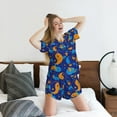 thumbnail image 5 of Rocae Colorful Yin Yang for Two Piece Sleepwear Pajamas Sets for Women Soft Short-Sleeved Pjs with Lounge Shorts -Medium, 5 of 6