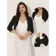 thumbnail image 2 of Bolero Allegra K Shrugs para Mujer con Cuello Negro XS, 2 of 6