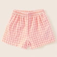 thumbnail image 2 of TOWED22 Toddler Baby Boy Girl Shorts Gingham Plaid/Seersucker Shorts Summer Casual Elastic Waist Shorts Pants Bottoms(Pink,18-24 M), 2 of 7