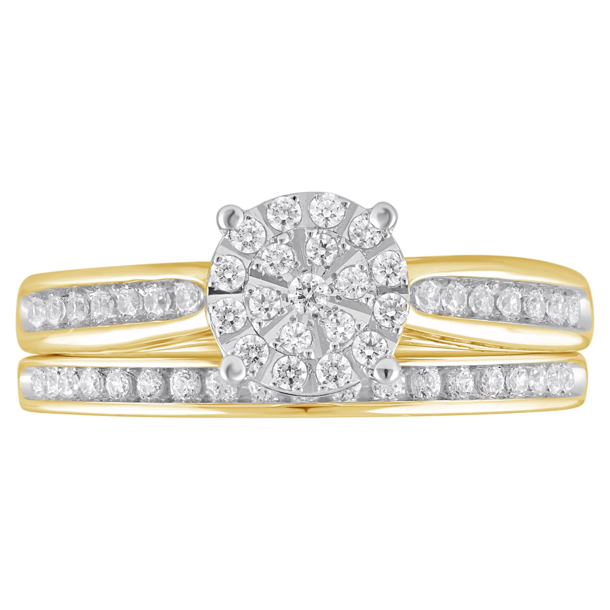 Forever Bride 1/3 Carat T.W. Diamond Composite 10Kt Yellow Gold Bridal Set