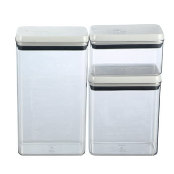 Better Homes & Gardens Canister Pack of 3 - Flip-Tite Rectangular Food Storage Container Set