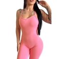 thumbnail image 2 of KelaJuan Women's Summer Long Skinny Sling Jumpsuit Solid Color Sleeveless Backless Bodysuit,S,M,L, 2 of 6
